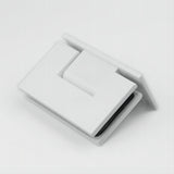 90cm Frameless Swing Bath Screen &ndash; White Hardware with Stainless steel hinge for Modern Bathrooms