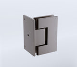 90cm Frameless Swing Bath Screen &ndash; Brushed Gunmetal Hardware with Stainless steel hinge for Modern Bathrooms - 45-Degree Angle