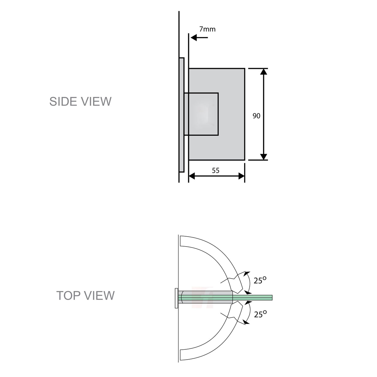 90cm Frameless Swing Bath Screen &ndash; Brushed Gunmetal Hardware with Stainless steel hinge for Modern Bathrooms