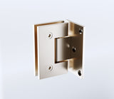 70cm Frameless Swing Bath Screen &ndash; Brushed Nickel Hardware with Brass hinge for Modern Bathrooms