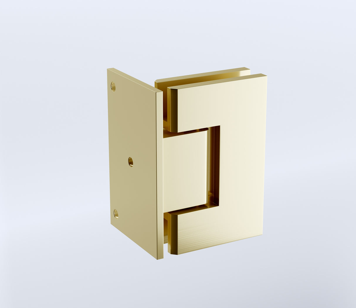 90cm Frameless Swing Bath Screen &ndash; Brushed Gold Hardware with Brass hinge for Modern Bathrooms