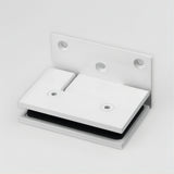 90cm Frameless Swing Bath Screen &ndash; White Hardware with Brass hinge for Modern Bathrooms