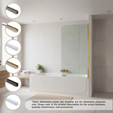 70cm Frameless Glass Bath Screen &ndash; Modern Wall Channel in Chrome for Stylish Bathroom Upgrade - Front View