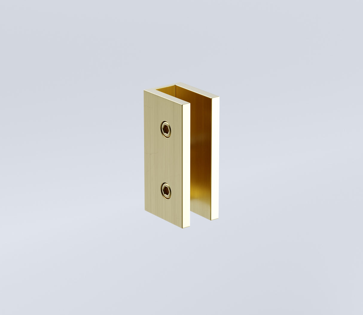 100cm Wall-to-Wall Frameless Shower Screen &ndash; Gold U-Brackets and Floor U-Bracket with SS Hinges & Square Knob Handle