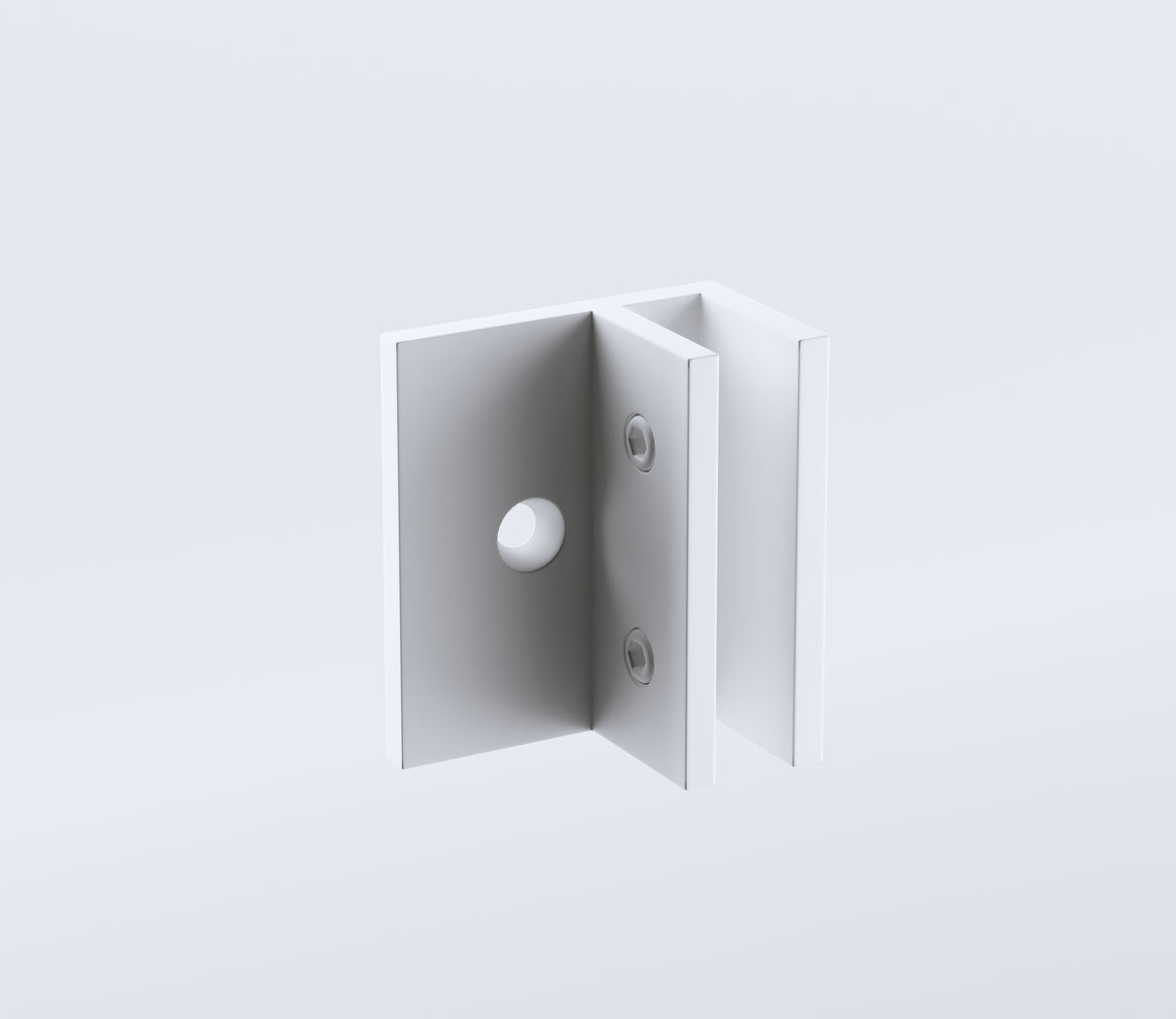 120cm Wall-to-Wall Frameless Shower Screen &ndash; White F-Brackets with SS Hinges & Square Knob Handle