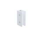 90cm Wall-to-Wall Frameless Shower Screen &ndash; White U-Brackets with SS Hinges & Round Knob Handle