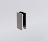 110cm Wall-to-Wall Frameless Shower Screen &ndash; Gunmetal U-Brackets and Floor U-Bracket with SS Hinges & Round Knob Handle