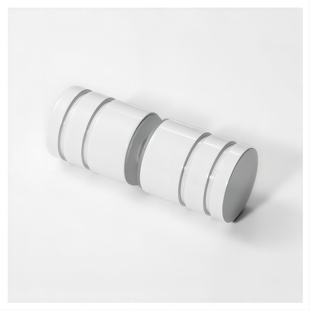 120cm Wall-to-Wall Frameless Shower Screen &ndash; White U-Brackets and Floor U-Bracket with SS Hinges & Round Knob Handle