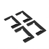 90cm Wall-to-Wall Frameless Shower Screen &ndash; Nickel F-Brackets with SS Hinges & Square Double Pull Handle - Low Angle