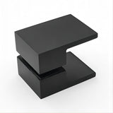 100cm Wall-to-Wall Frameless Shower Screen &ndash; Black F-Brackets with SS Hinges & Square Double Pull Handle - Extra Image