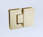 100cm Wall to Wall Frameless Shower Screen &ndash; Gold Wall Channel , SS Hinges & Square Double Pull Handle