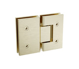 120cm Wall-to-Wall Frameless Shower Screen &ndash; Gold Wall Channel and Floor Channel with Brass Hinges & Round Knob Handle - Extra Image
