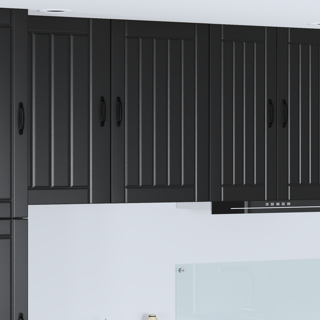 Wall Cabinet LUCCA Black 50 x 31 x 80 cm Engineered Wood