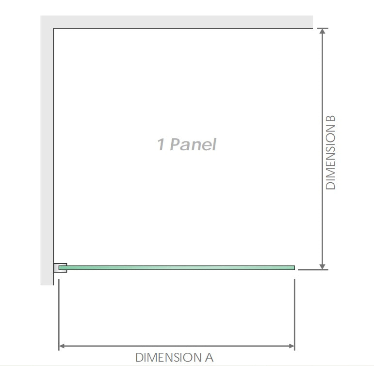 120x110cm Corner Frameless Shower Screen with Gold U-Brackets and SS Hinges, Square Knob Handle