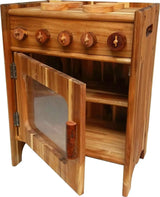 Natural Wooden Stove - Front View