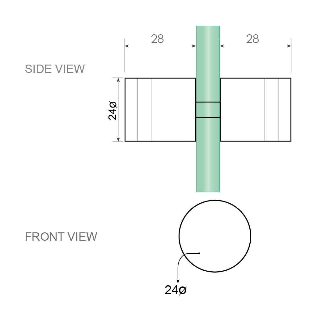 110x100cm Corner Frameless Shower Screen with Nickel U-Brackets and SS Hinges, Round Knob Handle