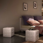 Cubed Stools White