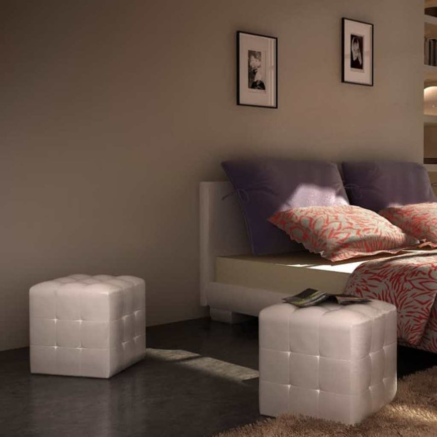 Cubed Stools White