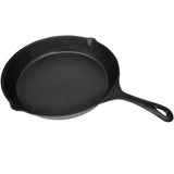 XL BBQ Grill Fry Pan Cast Iron 30 cm Round Plane - Side View