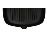 Grill Pan with Wooden Handle Cast Iron 20x20 cm - Side View