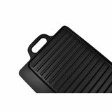 Set of 2 BBQ/Pizza Platter Grill Plate Cast Iron Rever - 45-Degree Angle