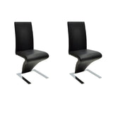 Dining Chairs 2 pcs Black Faux Leather