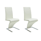 Dining Chairs 2 pcs White Faux Leather