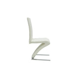 Dining Chairs 2 pcs White Faux Leather