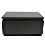 Nightstand with One-Drawer Black 2 pcs - Top-Down View