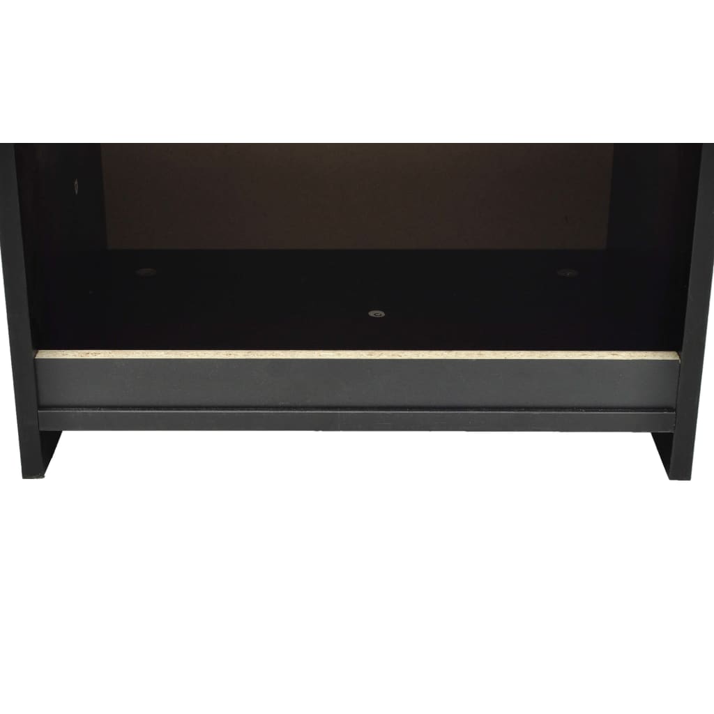 Nightstand with One-Drawer Black 2 pcs