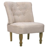 French Chair Cream Fabric - Front View