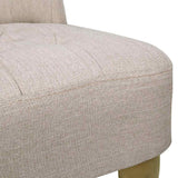French Chair Cream Fabric - Rear View