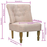 French Chair Cream Fabric