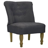 French Chair Grey Fabric - Front View