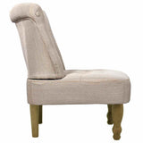 French Chairs 2 pcs Cream Fabric - 45-Degree Angle