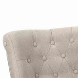 French Chairs 2 pcs Cream Fabric - Rear View