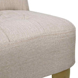 French Chairs 2 pcs Cream Fabric - Close-Up Angle