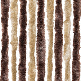 Insect Curtain Beige and Light Brown 100x220 cm Chenille - Rear View