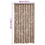 Insect Curtain Beige and Light Brown 100x220 cm Chenille
