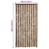 Insect Curtain Beige and Light Brown 100x220 cm Chenille - Close-Up Angle