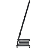 Magazine Rack 47.5x43x133 cm Black A4 - Front View