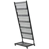 Magazine Rack 47.5x43x133 cm Black A4 - Side View