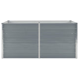 Raised Garden Bed 160x80x77 cm Galvanised Steel Grey