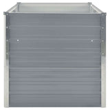 Raised Garden Bed 160x80x77 cm Galvanised Steel Grey - Top-Down View