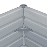 Raised Garden Bed 129x129x45 cm Galvanised Steel Grey