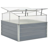 Greenhouse 100x100x85 cm Galvanised Steel Grey - Top-Down View