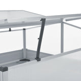 Greenhouse 100x100x85 cm Galvanised Steel Grey - 45-Degree Angle