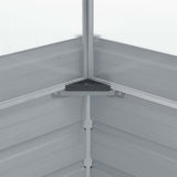 Greenhouse 100x100x85 cm Galvanised Steel Grey - Rear View