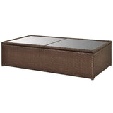 4 Piece Garden Lounge Set with Cushions Poly Rattan Brown - Extra Image