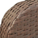 4 Piece Garden Lounge Set with Cushions Poly Rattan Brown - Extra Image